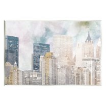 Stupell Industries Layered Pastel Cityscape Buildings City Skyline Architecture Graphic Art Unframed Art Print Wall Art, Design by Marcus Prime