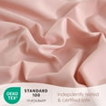 thumbnail image 4 of Dusty Pink Twin Sheet Set with Side Pocket Corner Straps, 3 Piece Soft Kids Microfiber Bed Sheets Extra Deep Pocket, 4 of 4