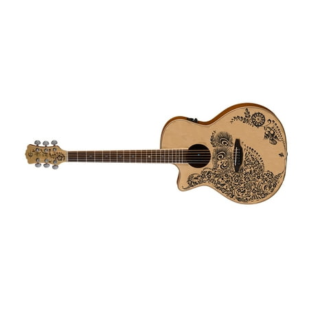 Luna Henna Oasis Lefty Acoustic/Electric - Spruce