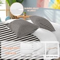 thumbnail image 3 of Black Striped Bedding 3 Piece Duvet Cover Set Queen Size, Modern Simple Farmhouse Beige Vintage Soft Microfiber Comforter Cover with Zipper Closure & Pillowcases, Wrinkle & FadeResistant Quilt Cover, 3 of 9