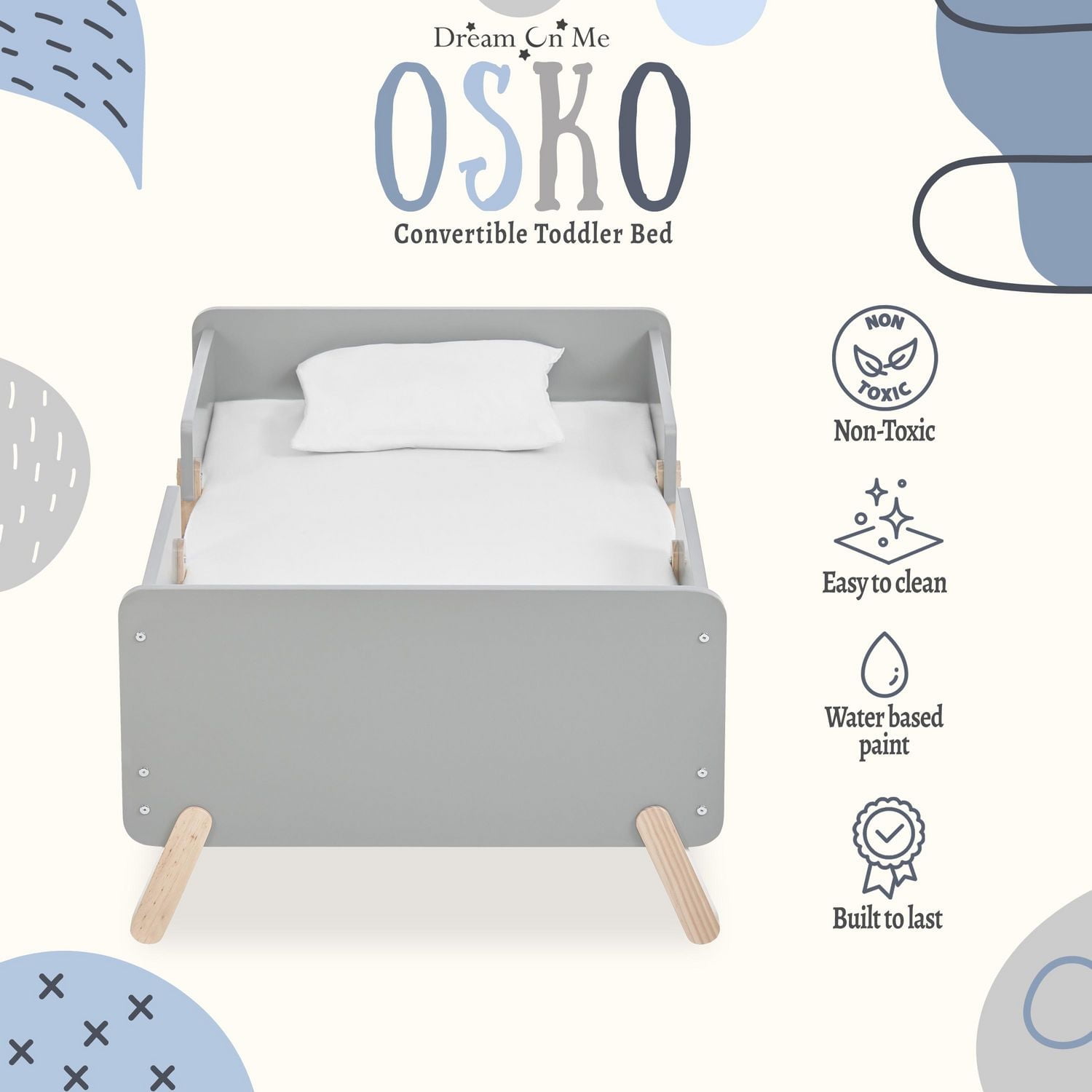 Dream On Me Osko Convertible Toddler Bed