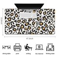 thumbnail image 5 of Long Mouse Pads for Desk,Black and Yellow Of Leopard Print Desk Mats on Top Of Desks, Desk Mouse Pad Extra Large with 3mm Non-Slip Base and Stitched Edge for Gaming,Office,Work,Home 47.3"x23.6", 5 of 6