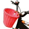 thumbnail image 2 of xiaxaixu Solid Color Rattan Bicycle Baskets, Firm Artificial Woven Bicycle Bag, 2 of 5