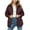 Purple a2, variant on UQJfacai Womens Quilted Jackets Button Down Puffer Jacket Lapel Collar Padded Winter Coat Loose Fit Casual Outerwear with Pockets