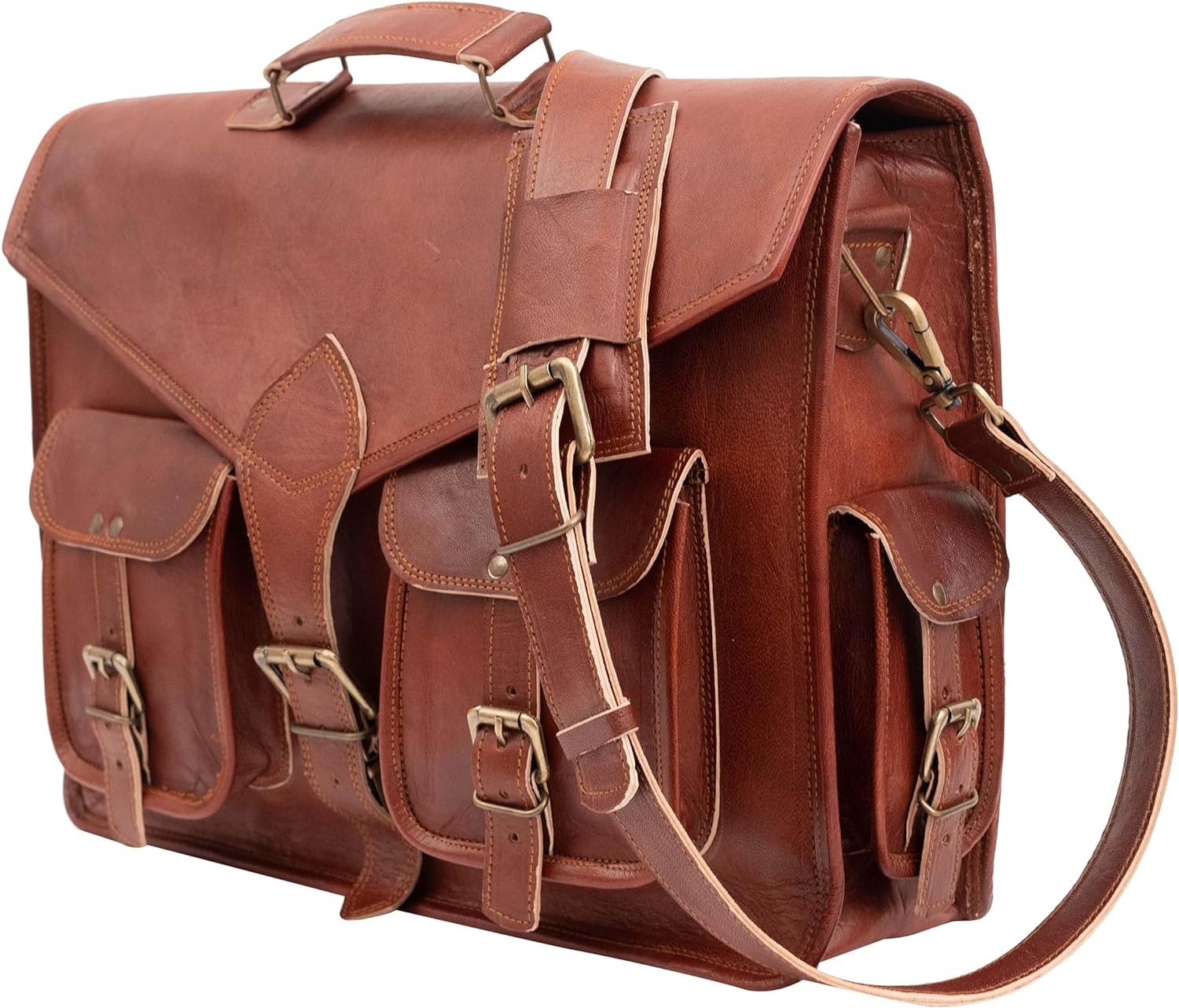 Leather briefcase laptop bag messenger satchel 15 Inch best Handmade Leather bag by Shy Shy Let’s Touch The SkySALE, Brown Leather bag