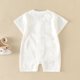 thumbnail image 4 of Gibobby Mameluco niño de algodón para niña recién nacida, camiseta de manga corta con cuello Halter, mono exterior, mono, ropa(Blanco, 6-12 Meses), 4 of 5