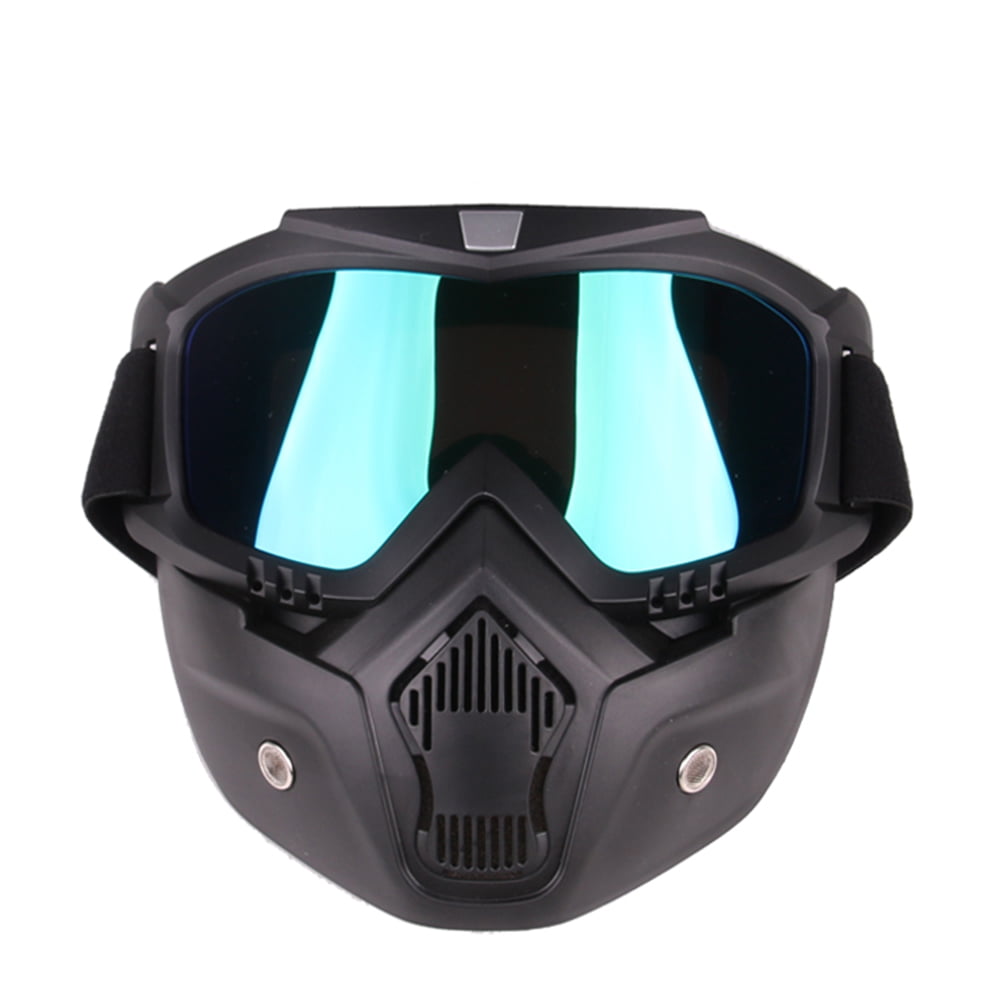 Details about  / Motocross windproof helmet Mask Detachable Goggles And Mouth Filter Perfect