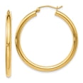 thumbnail image 1 of Boucles d'Oreilles Créoles Rondes en Or Jaune 14 K, 1 of 8