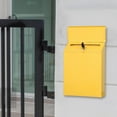 thumbnail image 6 of Lockable Mailbox Hanging Comment Deposit Drop Box Key Envelopes Newspapers Magazines Secure Postbox room and home Decor - Yellow, 6 of 6
