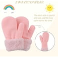 thumbnail image 2 of 1Pairs Baby Girl Mittens Fleece Toddler Boy Mittens Warm Kids Winter Gloves Unisex Cold Weather Baby Gloves, 2 of 6