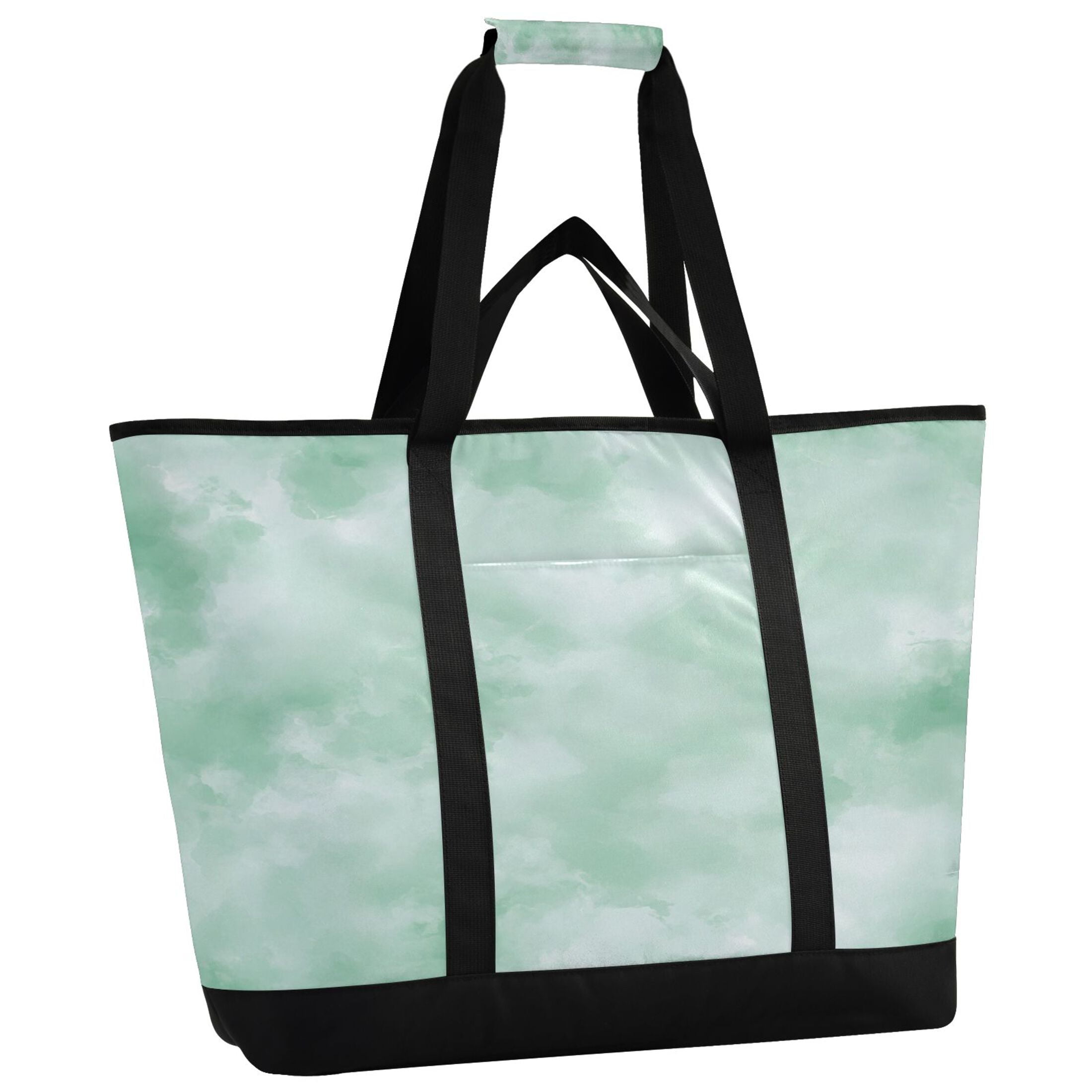 Large Hand-held Ice Pack Picnic Bag Insulation and Refrigeration Suitable for Shopping Picnics and Camping Super Cool Green