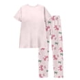 thumbnail image 4 of Garbnen Womens Valentines Pajama Set Bow Print Short Sleeve Crew Neck Sleepwear Top and Pants Spring Summer Pajamas Sleepwear, 4 of 4