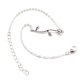 thumbnail image 1 of Pulseras de tobillo Sonducket Decoraciones de rosas Plata, 1 of 6