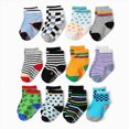 thumbnail image 2 of CAUYDY 12 18 36 Months Baby Boys Cute Socks 12PC Set Toddler Spring Summer Fall Winter Grip Crew Socks Sizes 1-3 Years, 2 of 4
