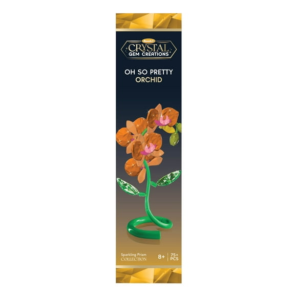 Crystal Gem Creations Oh So Pretty Orchid Kit by RoseArt, 75+ Pieces, Great for Adults, Tweens and Children Ages 8+. Great Mother's Day gift.