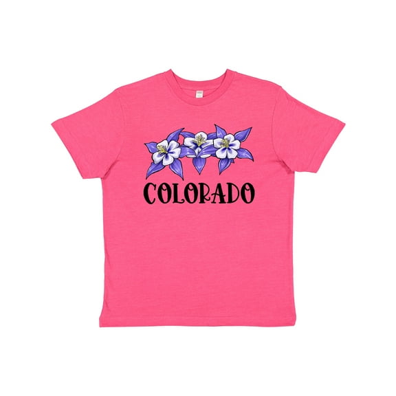 Inktastic Colorado Columbine Flowers Youth T-Shirt