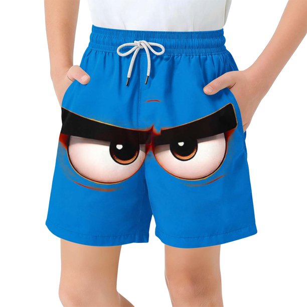 Pantalones cortos infantiles con bolsillo, cordón elástico, estampados, estilo casual, bañador, cinco puntos.