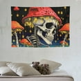 thumbnail image 3 of ONETECH  Skull Mushroom Tapestry Skeleton Lovers Tapestries Vintage Plants Tapestry Moon Garden Galaxy Tapestry Gothic Wall Tapestry for Bedroom Aesthetic Decor, 3 of 7