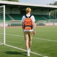 thumbnail image 3 of WOLT Mesh Orange Soccer Bag Backpack with Shoe and Ball Compartments for Boys Ball Equipment Bag, 3 of 4