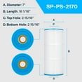 thumbnail image 2 of SpiroPure Replacement for Unicel C-7467 Filbur FC-2170 Pentair R173314 07-4930 Pleatco PPF67.5 Hot Tub Spa Pool Cartridge, 2 of 8