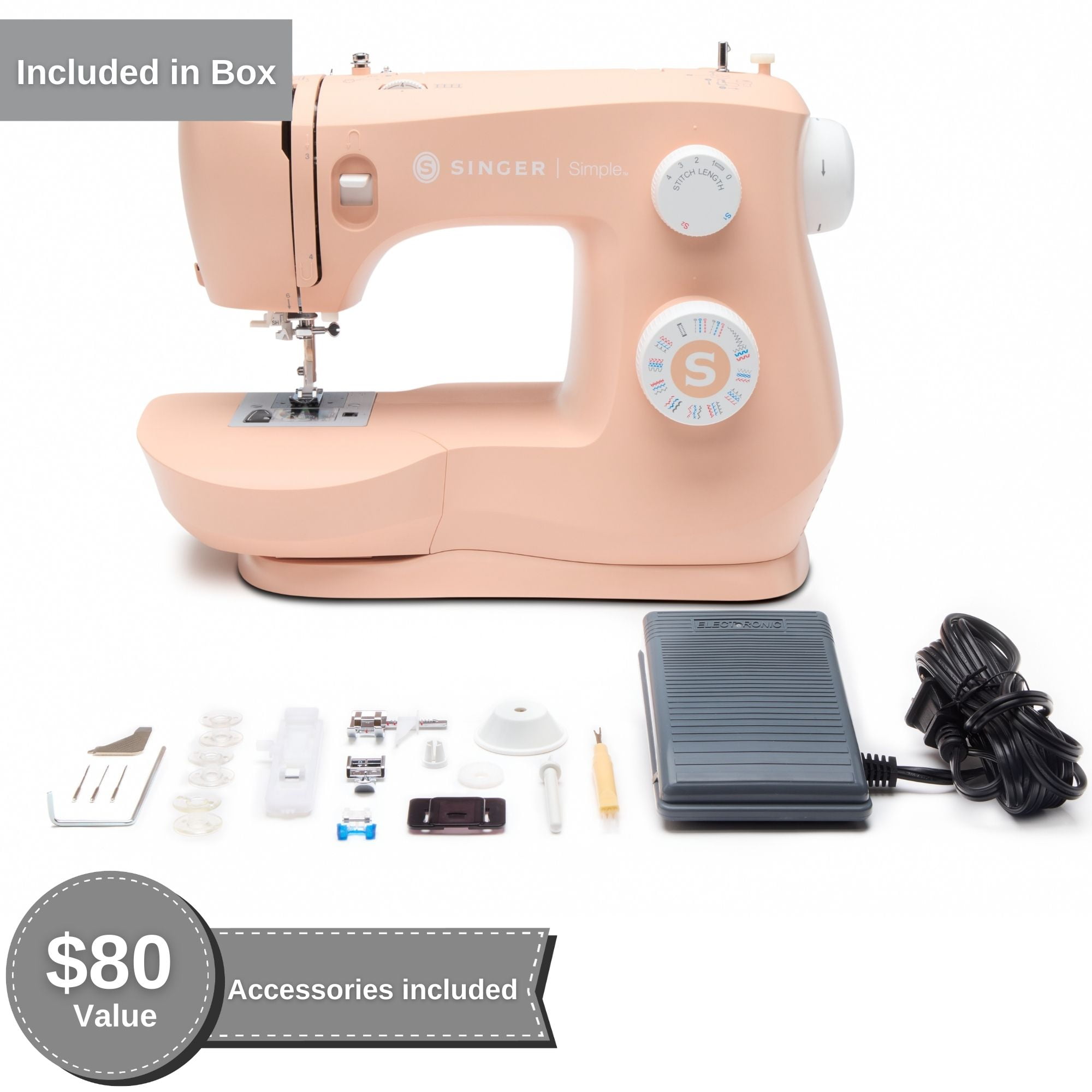 (未使用･未開封品)　JAPANESE SINGER 7z28pnb SINGER® Simple™ 3337 Mechanical Sewing Machine, Purple