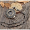 thumbnail image 2 of Reloj de bolsillo vintage Reloj de acero para hombre con cadena dorada (bronce, 2 of 5