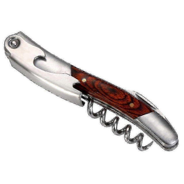 Waiter Bottle Opener Stainless Steel (Wood)