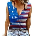 thumbnail image 2 of Vetsdori Sleeveless Tank Tops for Women's Summer Work Shirts Casual Red White and Blue 4th of July Camisole Patriotic Independence Day Womens Tops Fashion, 2 of 6