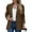 Brown, variant on Yghzkop Women's Business Casual Blazer Jacket Open Front Long Sleeve Work office Slim Fit Modern Chic Fall 2025 Fashion Outerwear Single Breasted Notch Lapel Structured Stretch Comfort