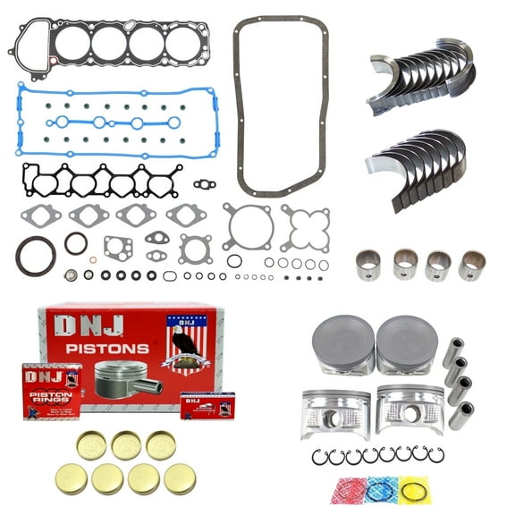 DNJ EK626 Engine Rebuild Kit Fits Cars & Trucks 1998-2004 Nissan Frontier Xterra 2.4L DOHC L4 16V 2389cc KA24DE
