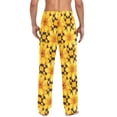 thumbnail image 5 of Yellow Checkered Mens Pajama Pants Cotton Elastic Waistband Lounge Sleep Pajama Bottoms Pj with Pocket, 5 of 7