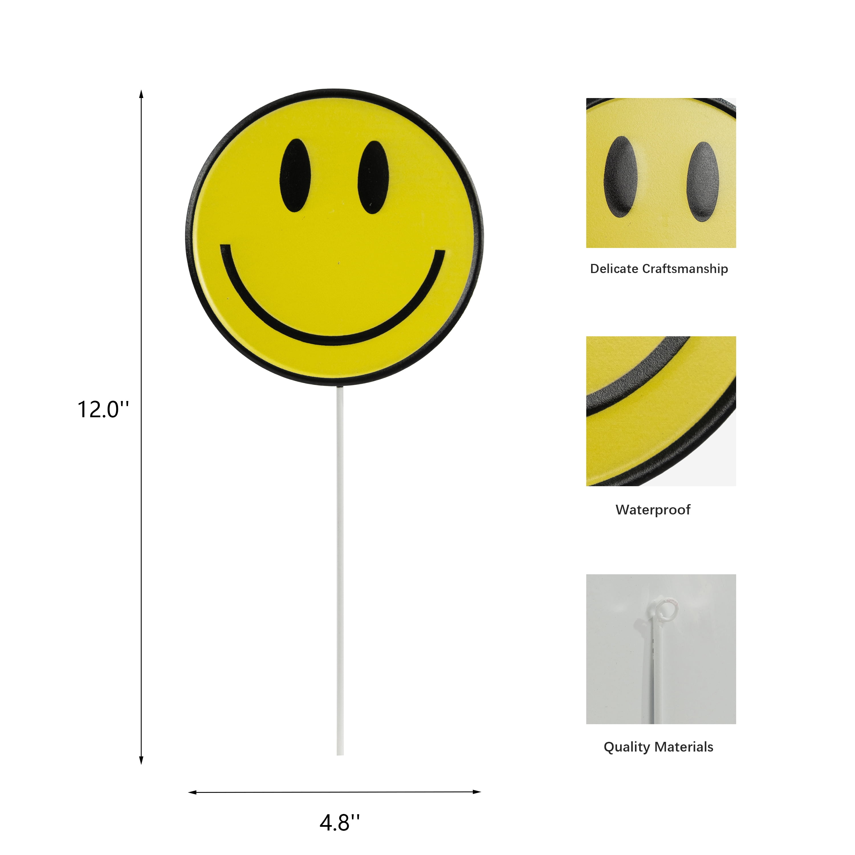 Mainstays Weather-Resistant Metal Smiley Face Garden Stake