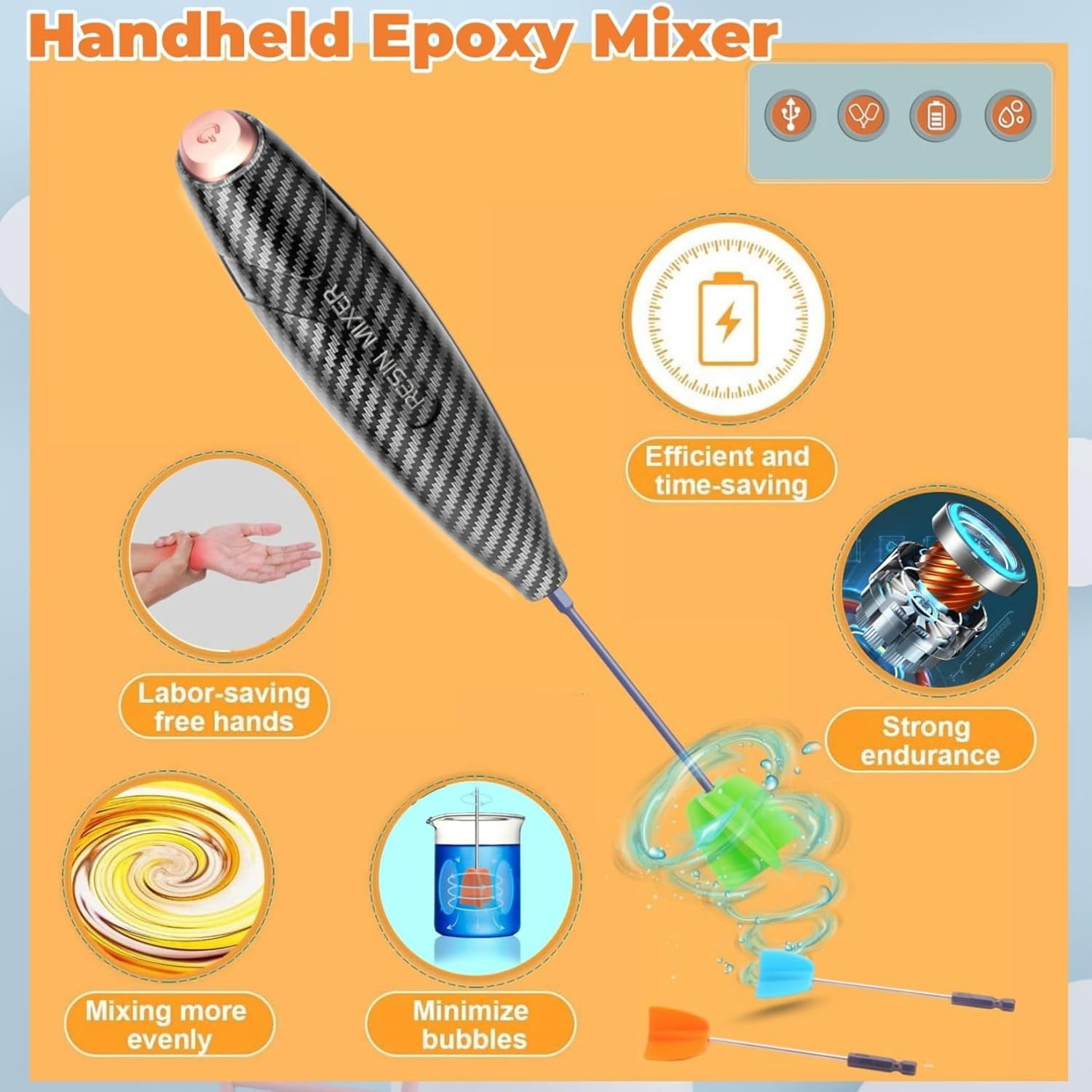 Cup Turner for Crafts Tumbler,Tumbler Cup Spinner,Glitter Powder,Epoxy Resin kit for Tumblers for Beginners with Foam