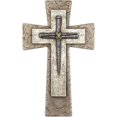 thumbnail image 1 of Comfy Hour Faith and Hope Collection Faux Stone with Nail Wall Cross, Religious Decoration, Polyresin, 1 of 5