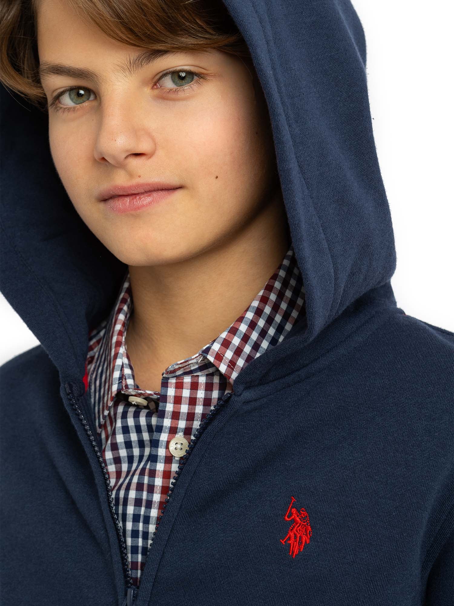 U.S. Polo Assn. Boys Fleece Zip-Up Hoodie, Sizes 4-18