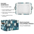thumbnail image 2 of Yayeee 2 Pack Canvas Storage Basket with Handles for Shelves Fabric Bins Closet Organizer, Dark Blue Hexagon Patterns, 2 of 8