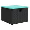 thumbnail image 5 of vidaXL 8 Piece Patio Sofa Set with Cushions Black Poly Rattan, 5 of 10