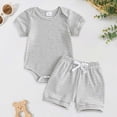 thumbnail image 2 of TOWED22 Toddler Baby Boy Summer Clothes Retro Camo Hunting Shirts T-Shirt + Camouflage Shorts Set 6 12 18 24 Months 2T 3T Light Gray,0-3 M, 2 of 8