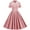 Pink, variant on QLEICOM 1950's Dresses for Women Vintage, Contrast Suit Collar Cardigan Dress, Stretch Slim High Waist Swing Ball Dress, Christmas Lace Up Midi Dress, Audrey Hepburn Style Party Dresses White S