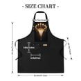 thumbnail image 5 of 2 Pack Adjustable Bib Apron with Elegant Golden Chandelier Design & 2 Pockets - Stylish Cooking Apron for Men & Women, 5 of 6