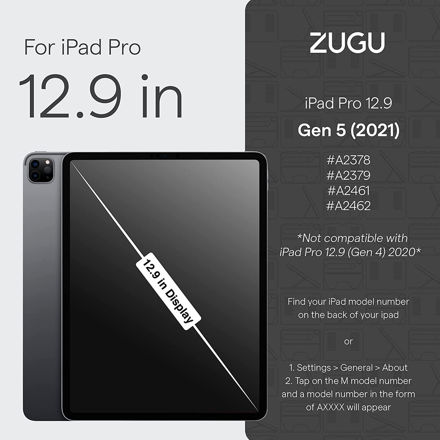ZUGU iPad Pro 12.9 Case 2022 / 2021 6th & 5th Generation