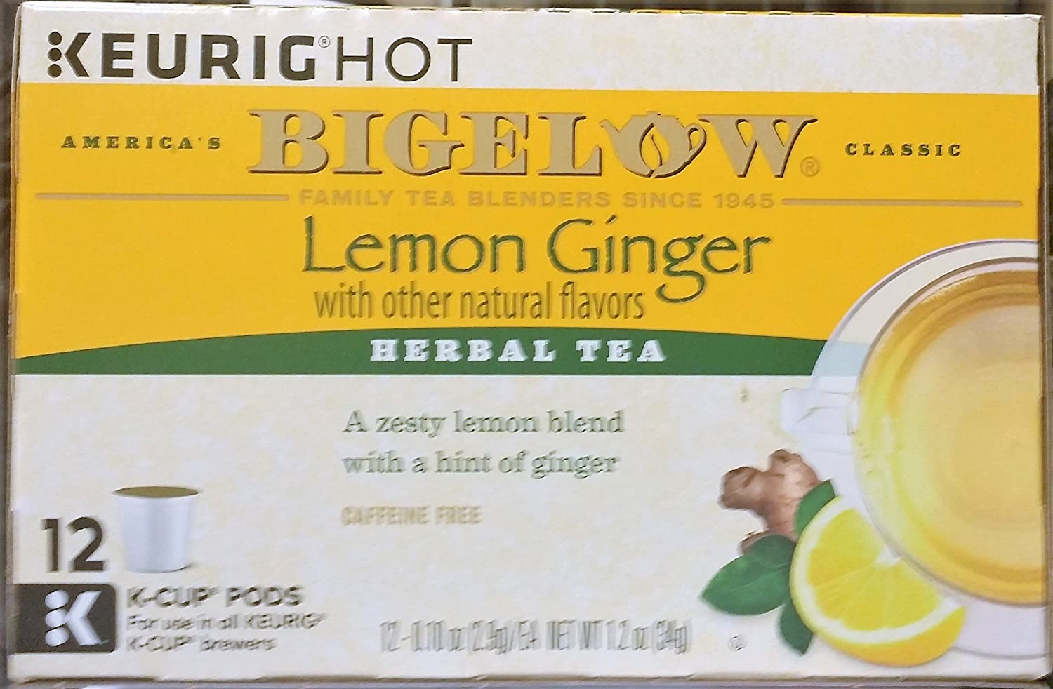 Bigelow Tea KCups (Lemon Ginger, 12 Count (Pack of 1))