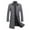 Gray, variant on IROINNID Men's Trench coat Turndown Lapel Long Sleeve Solid Color Loose Autumn And Winter Business Medium Long Woolen Overcoat Stand Up Collar Plus Cotton Thickened Warm Coat