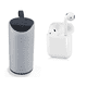 thumbnail image 1 of Combo bocina bluetooth con radio FM gris + audifonos inalambricos, 1 of 5
