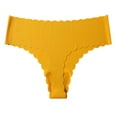 thumbnail image 2 of Odbmxy High Cut Womens Plus Size Panties Hipster Womens G String Panties Yellow Thong Stretch Solid Sports Panties, 2 of 5