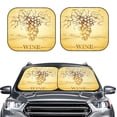 thumbnail image 2 of Naloa Bunch of Grapes 2 Piece Foldable Car Sun Shades, Car Windshield Sunshade, Front Window Sunshade for Car, Truck, SUV - Small, 2 of 7