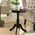 thumbnail image 2 of Alger 18" Wide Black Round Pedestal Wood Side Table, 2 of 3