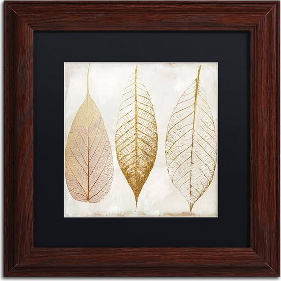 Trademark Fine Art "Fallen Gold II" Canvas Art by Color Bakery, Black Matte, Wood Frame