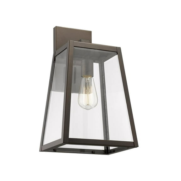 Lighting XANDRA Industrial 1 Light Rubbed Bronze Outdoor Wall Sconce 16" Tall