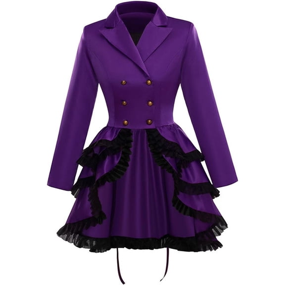 Women's Steampunk Tailcoat Gothic Coat Vintage Renaissance Jacket